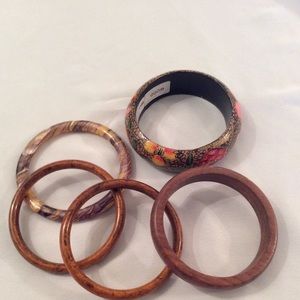 Wood and Plastic Bracelets